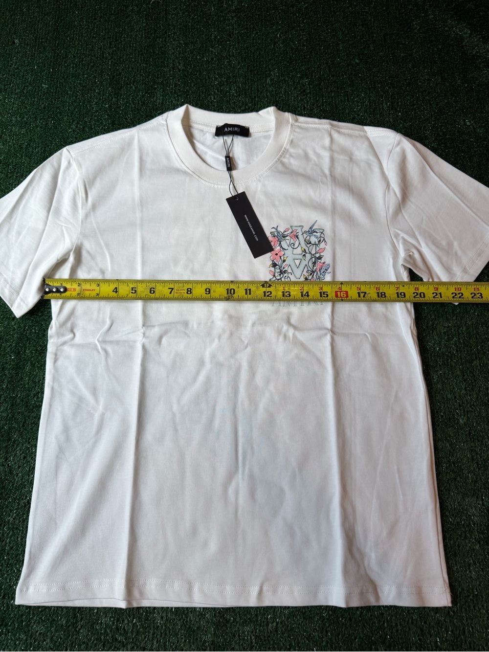 White Tee with Floral Logo - Picture 11 of 11